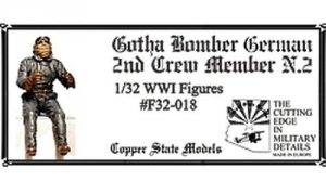 Copper State Models F32-018 Bomber German 2nd Crew Member N.2 1:32