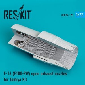 RESKIT RSU72-0125 F-16 (F100-PW) open exhaust nozzles for Tamiya 1/72