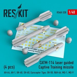 RESKIT RS48-0328 CATM-114 LASER GUIDED CAPTIVE TRAINING MISSILES (4 PCS) 1/48