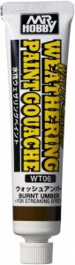 Gunze Sangyo WT-06 Weathering Water-Based Paint Gouache Burnt Umber 20ml