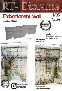 RT-Diorama 35016 Embankment wall (4pcs) 1/35