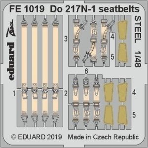 Eduard FE1019 Do 217N-1 seatbelts STEEL 1/48 ICM