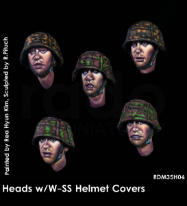 RADO Miniatures RDM35H04 Heads w/W-SS helmet covers 1/35