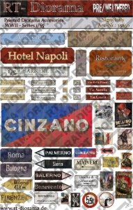 RT-Diorama 35850 Printed Accessories: Signs Italy 1/35