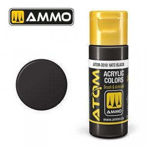 AMMO of Mig Jimenez 20161 ATOM COLOR Nato Black 20ml