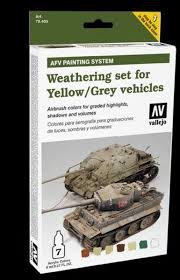 Vallejo 78405 Weathering for Yellow and Grey Vehicles
