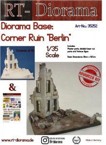 RT-Diorama 35252 Diorama-Base: Corner Ruin Berlin 1/35