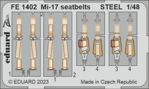 Eduard FE1402 Mi-17 seatbelts STEEL Trumpeter 1/48