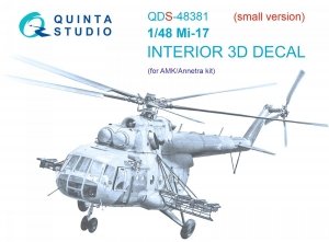 Quinta Studio QDS48381 Mi-17 3D-Printed & coloured Interior on decal paper (AMK) (Small version) 1/48