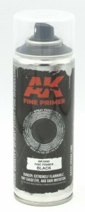 AK Interactive AK1040 Fine Primer Black Spray 200 ml.