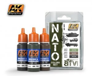 AK Interactive AK4001 Nato Colors Set