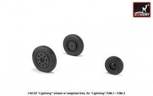 Armory Models AW48407 EE Lightning wheels w/ weighted tires, early 1/48