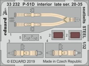 Eduard 33232 P-51D interior late ser. 20-35 seatbelts STEEL 1/32 TAMIYA