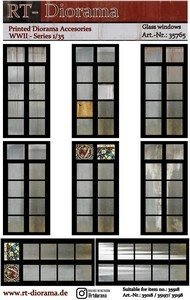RT-Diorama 35765 Printed Accessories: Glass windows 1/35