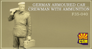 Copper State Models F35-040 German armoured car crewman with ammunition 1/35