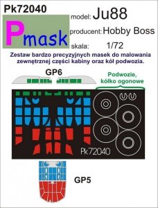 P-Mask PK72040 JUNKERS JU88 (HOBBY BOSS) (1:72)