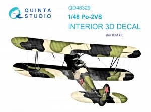 Quinta Studio QD48329 Po-2VS 3D-Printed & coloured Interior on decal paper (ICM) 1/48