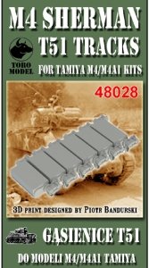 Toro 48028 M4 Sherman T51 Tracks for Tamiya M4/M4A1 Kits 1/48