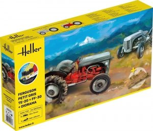 Heller 52326 Ferguson Petit Gris TE-20 + FF-30 + Diorama - Starter Kit 1/24