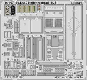 Eduard 36467 Sd.Kfz.2 Kettenkraftrad TAMIYA 1/35