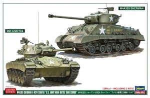 Hasegawa 30068 M4A3E8 Sherman & M24 Chaffee US Army Main Battle Tank Combo 2 in 1 1/72