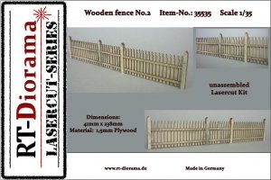 RT-Diorama 35535 Wooden fence No.2 1/35