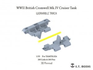 E.T. Model P35-059 WWII British Cromwell Mk.IV Cruiser Tank Workable Track ( 3D Printed ) 1/35