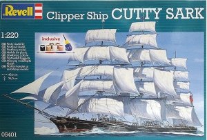 Revell 05401 Clipper Ship Cutty Sark w/colour glue (1:220)