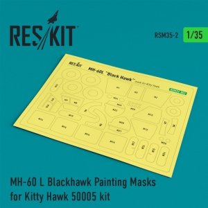RESKIT RSM35-0002 MH-60 L Blackhawk Painting Masks for Kitty Hawk 50005 kit 1/35