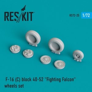 RESKIT RS72-0025 F-16C BLOCK 40-52 FIGHTING FALCON WHEELS SET 1/72