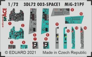 Eduard 3DL72003 MiG-21PF SPACE 1/72