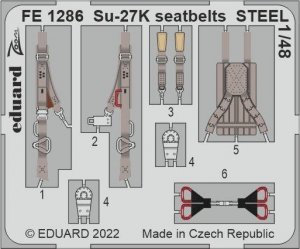 Eduard FE1286 Su-27K seatbelts STEEL MINIBASE 1/48
