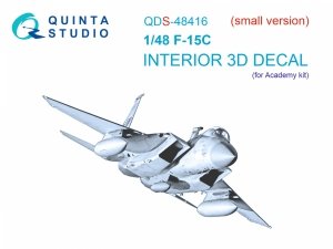 Quinta Studio QDS48416 F-15C 3D-Printed coloured Interior on decal paper (Academy) (Small version) 1/48