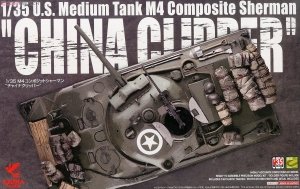 Asuka 35-034 U.S. Medium Tank M4 Composite Sherman CHINA CLIPPER 1/35