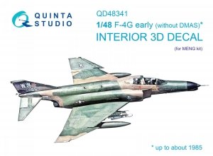 Quinta Studio QD48341 F-4G early 3D-Printed & coloured Interior on decal paper (Meng) 1/48