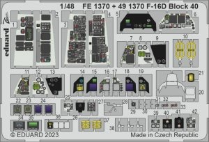 Eduard 491370 F-16D Block 40 KINETIC MODEL 1/48