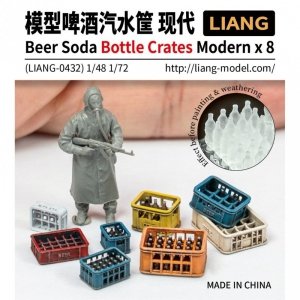 Liang 0432 Beer Soda Bottle Crates Modern x 8 1/48 - 1/72