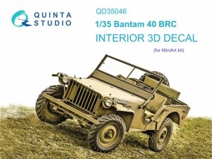 Quinta Studio QD35046 Bantam 40 BRC 3D-Printed & coloured Interior on decal paper ( Mini Art ) 1/35