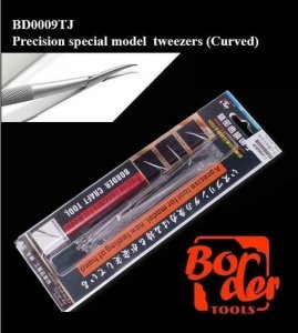 Border Model BD0009TJ Precision Special Model Tweezers (Curved)
