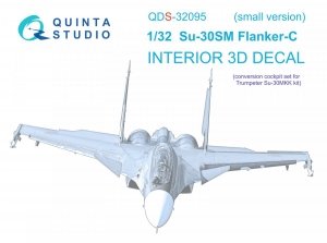 Quinta Studio QDS32095 Su-30SM 3D-Printed & coloured Interior on decal paper (conversion for Trumpeter Su-30MKK) (Small version) 1/32