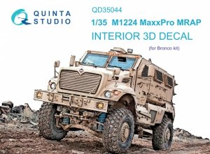 Quinta Studio QD35044 M1224 MaxxPro MRAP 3D-Printed & coloured Interior on decal paper ( Bronco ) 1/35