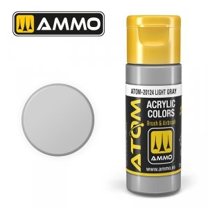 AMMO of Mig Jimenez 20124 ATOM COLOR Light Gray 20ml