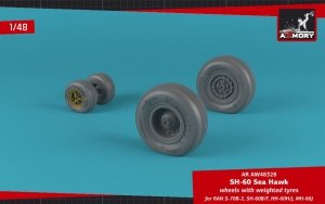 Armory Models AW48328 SH-60 Seahawk wheels w/ weighted tires 1/48
