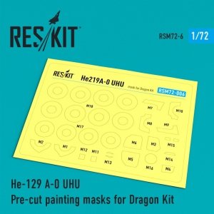 RESKIT RSM72-0007 F-4 (E/EJ) Phantom II Pre-cut painting masks for Fine Molds Kit 1/72