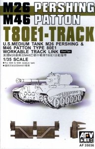 AFV Club 35036 WORKABLE T80E1 Track Link for US M26 Pershing / M46 Patton 1/35