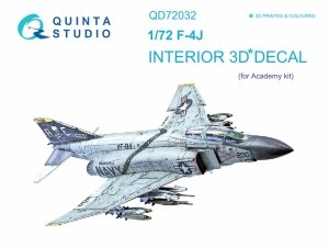 Quinta Studio QD72032 F-4J 3D-Printed & coloured Interior on decal paper (for Academy kit) 1/72