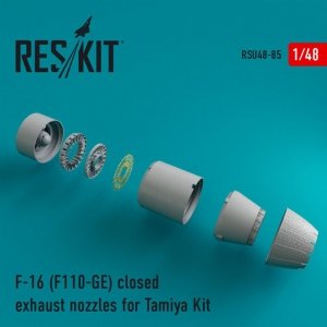 RESKIT RSU48-0085 F-16 (F110-GE) closed exhaust nozzles for Tamiya kit 1/48