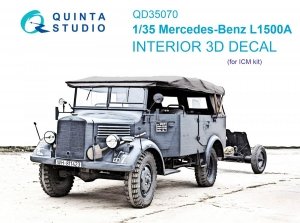 Quinta Studio QD35070 Mercedes-Benz L1500A 3D-Printed & coloured Interior on decal paper (ICM) 1/35