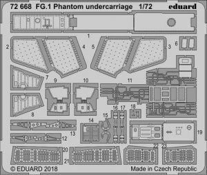 Eduard 72668 FG.1 Phantom undercarriage AIRFIX 1/72