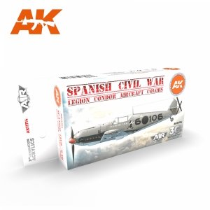 AK Interactive AK11714 SPANISH CIVIL WAR. LEGION CONDOR AIRCRAFT COLORS 6x17 ml